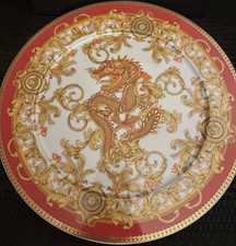 VERSACE Piastra Caricatore Drago Asiatico 13" Rosenthal Medusa sole solo 1 sinistra NUOVO