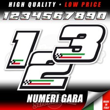 sticker adesivo NUMERO GARA a