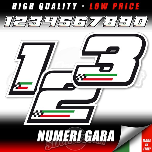 Sticker adesivo numero gara - adesivo,