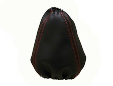 SEAT TOLEDO (1991-1999) Cuffia Leva Cambio 100% Vera Pelle - Cuciture Rosso