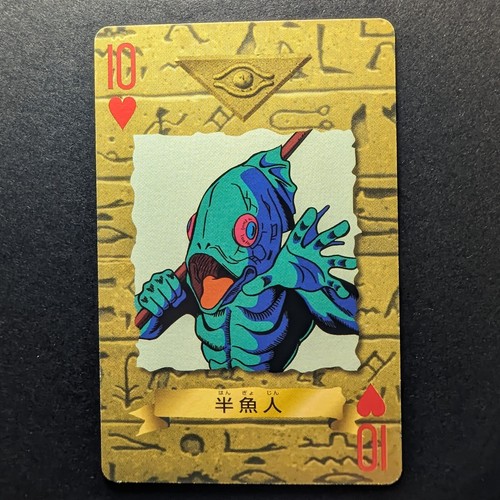 Carta gioco half - fish, man