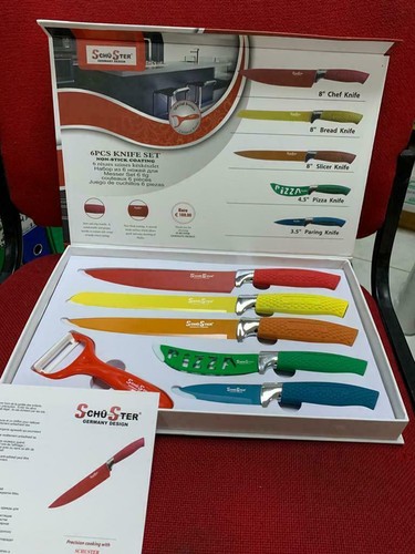 Set coltelli cucina colorati - set,
