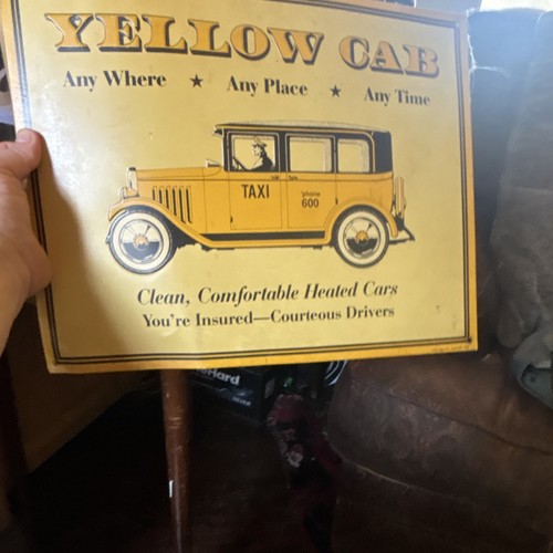 Yellow cab original metal taxi - yellow,