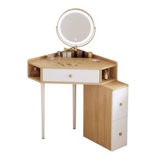 Comodino angolare in legno