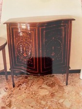 mobile mobiletto a muro arrotondato antico vintage retro salone salotto elegante