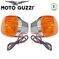 COPPIA FRECCE CROMATE ANTERIORE DX / SX PER MOTO GUZZI V35 - II / V50 / V75 /T3