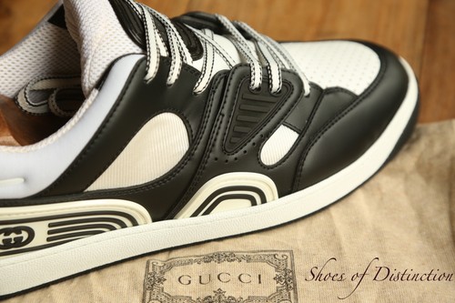 Gucci basket nero - bianco, gg