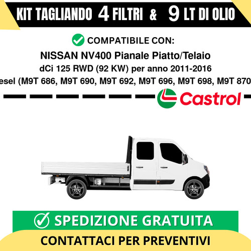 Tagliando per nissan nv400 - per,