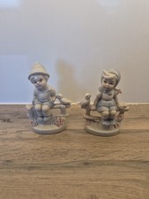 Pair of Vintage Blue & White
