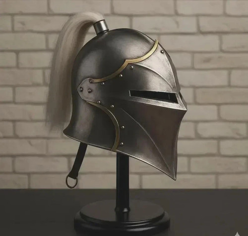 Elmetto cavaliere gotico - gotico, nero