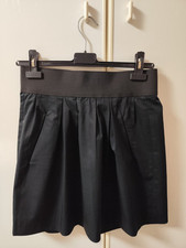 Zara _ Gonna corta Nera Con Tasche e Fascia Elastica In Vita. Taglia M