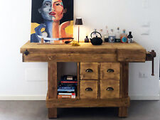 Banco Falegname pe arredo soggiorno BAR in legno massello 175x65xh80cm SU MISURA