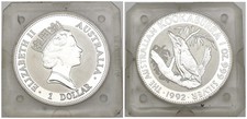Australia - Elisabetta II  1 Dollaro 1993 "Kookaburra" - 1 Oz. Ag - FDC