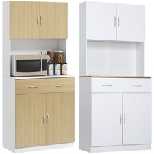HOMCOM Mobile Cucina con Armadietti e Cassetto in Legno Alto 180cm