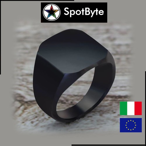 Anello uomo nero - nero, black