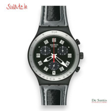 Black Swatch Chronograph Date