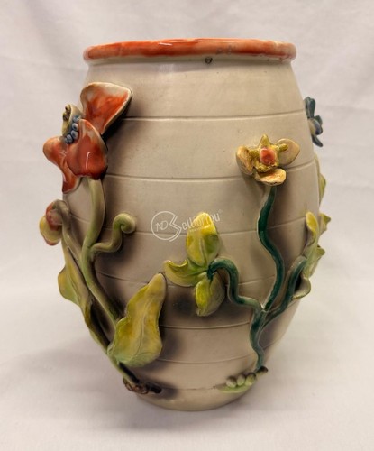 Vaso ceramica con - vaso, fiori