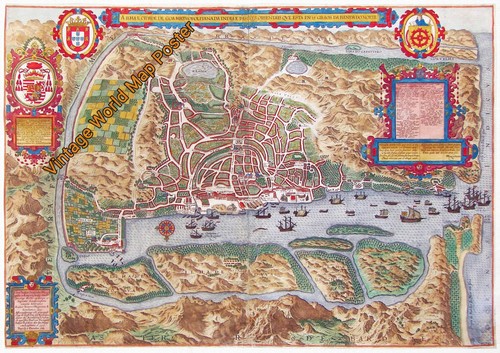 1596s vintage mappa - vintage, mondo