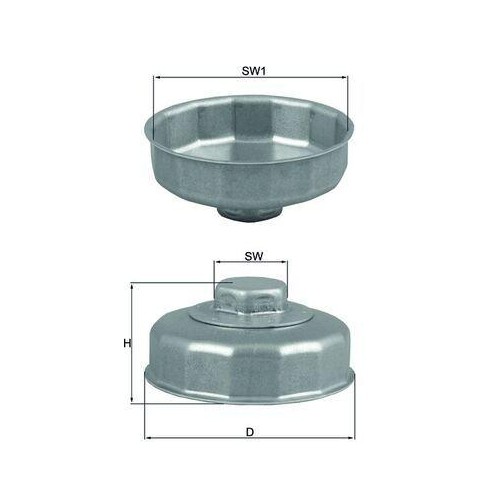 Chiave filtro olio mahle - chiave,