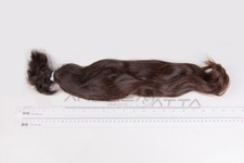 Coda di cavallo castana lunga 54cm - Capelli veri, già tagliati, da spedire