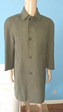 CAPPOTTO SOPRABITO UOMO COLOR VERDE MARCA AQUASCUTUM TAGLIA L 100% LANA VERGINE
