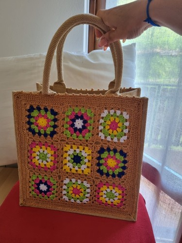 Borsa donna uncinetto croquet