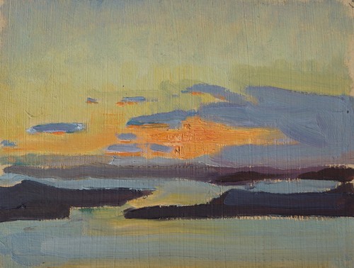 Schizzo olio 1915 paesaggio - 1915,,