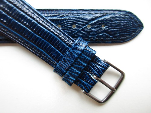 Cinturino orologio pelle blu