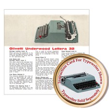 Olivetti Lettera 32 Typewriter