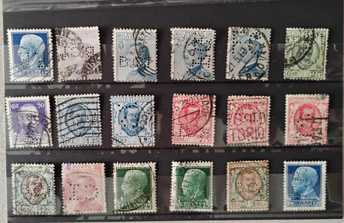 Perfin regno italiana 18 - perfin,