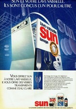 Publicité Advertising 320  1986  Sun  lavage  lave-vaisselle  gamme complète 