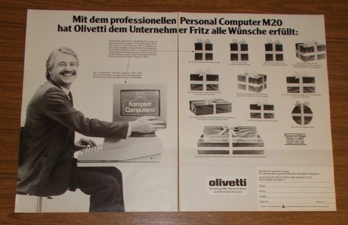 Rara pubblicità olivetti m20 - rara,