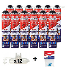 POLYNOR PRO 750ml PUR schiuma isolante spray isolante (pistola) 12 pz + ugell...