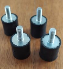 Nr. 4 Antivibranti cilindrici in gomma 20x20 filettatura maschio / femmina M6