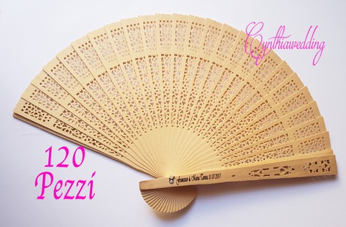 120 pezzi ventagli legno - ventagli,