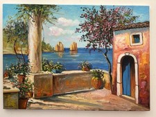 Dipinto Olio su Tela 50X70 cm Quadro firmato Di Grande+certificato