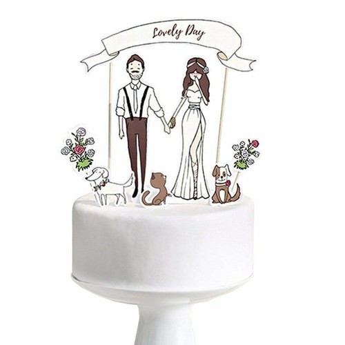 Cake topper lovely day sposi - cake,