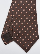 Kiton 7 Fold Silk Tie Brown