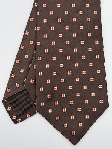 Kiton fold silk tie - silk, brown