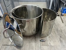 SPAGHETTIERA BOLLITORE CON 2 CESTELLI MULTIUSO – COPERCHIO BOMBATO – 24 cm