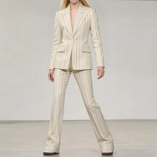 Completo Donna Beige Gessato