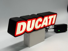 Insegna Garage Scrivania LED Personalizzata Ducati Larghezza 10" Wall art Decor Regalo o Negozio