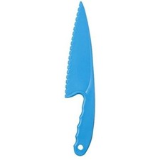 Coltello In Plastica Colorata Seghettato Taglia Insalata Torte Pizza dfh