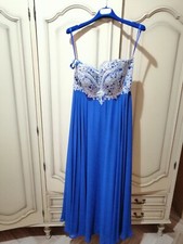 Elegante Abito lungo da Cerimonia per donna di colore blu