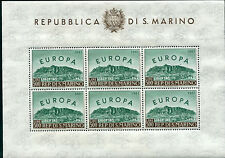 1961 San Marino foglietto Europa 500 lire nuovo ** MNH perfetto OCCASIONE 