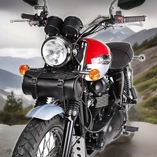 Borsa Attrezzi Sotto Fanale Moto Custum Harley Davidson Vera Pelle 25x15Cm