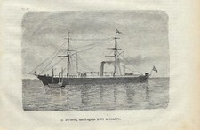 Stampa antica VELIERO BATAVIA