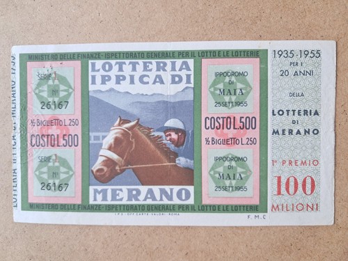 Biglietto lotteria merano - biglietto,