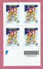 ITALIA 2025   Libreria Bocca 250 Anni  QUARTINA con CODICE A BARRE Bassa Destra