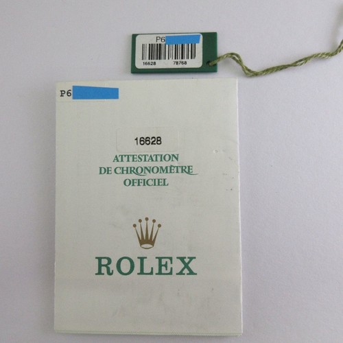 Etichetta garanzia rolex - etichetta,